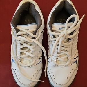 Riddell White, Grey and Blue Leather Athletic Shoes 7.5/38